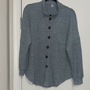 Women’s Gray Button-Up Sweater size Large
